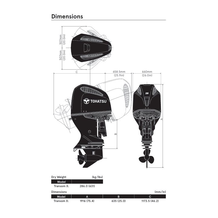 MOTEUR TOHATSU BFT225D-XRU