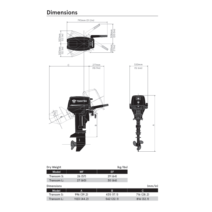 MOTEUR TOHATSU M9.8B-S