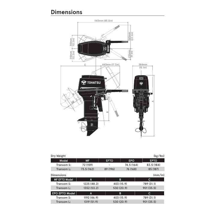MOTEUR TOHATSU M50D2