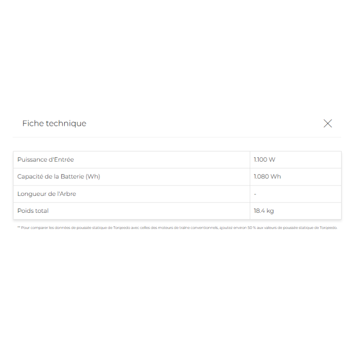 MOTEUR ELECTRIQUE TORQEEDO TRAVEL ULTRALIGHT (3cv)