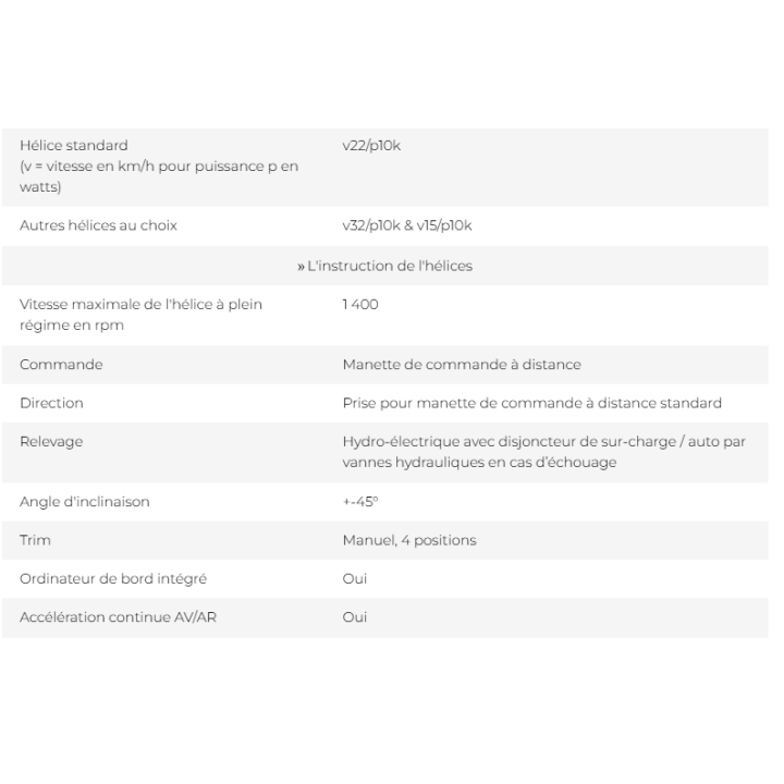 MOTEUR ELECTRIQUE TORQEEDO CRUISE 10.0 T (9.9cv)