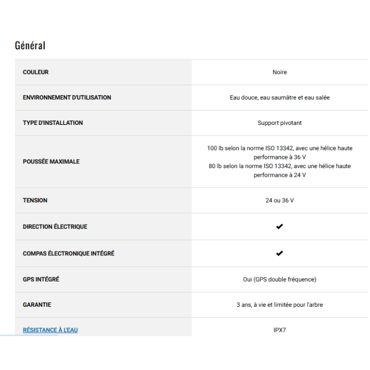 MOTEUR ELECTRIQUE GARMIN FORCE KRAKEN