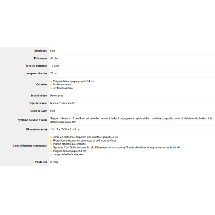 MOTEUR ELECTRIQUE MINN KOTA RIPTIDE TRANSOM