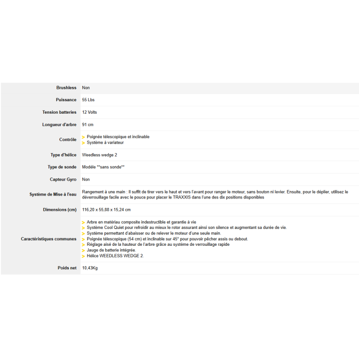 MOTEUR ELECTRIQUE MINN KOTA TRAXXIS