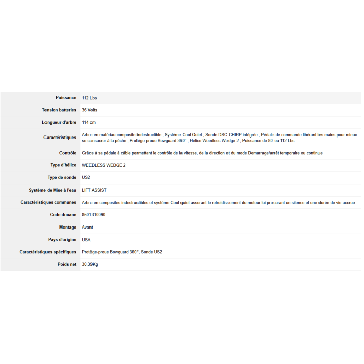 MOTEUR ELECTRIQUE MINN KOTA FORTREX